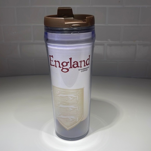 STARBUCKS England Plastic Travel Cup - Picture 1 of 5